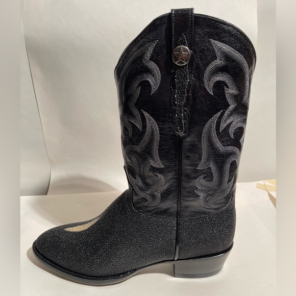RARE! Stingray and goat leather boots by Rudy Lara size 11 EE. Handmade. NEW! - Picture 3 of 16